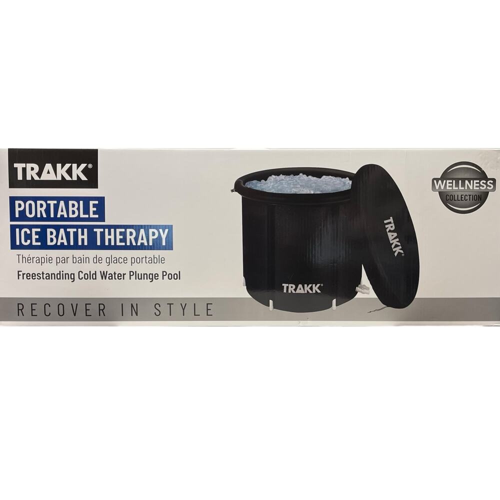 TRAKK Portable Ice Bath Tub Therapy w/ Cover Freestanding Cold Water Plunge Pool